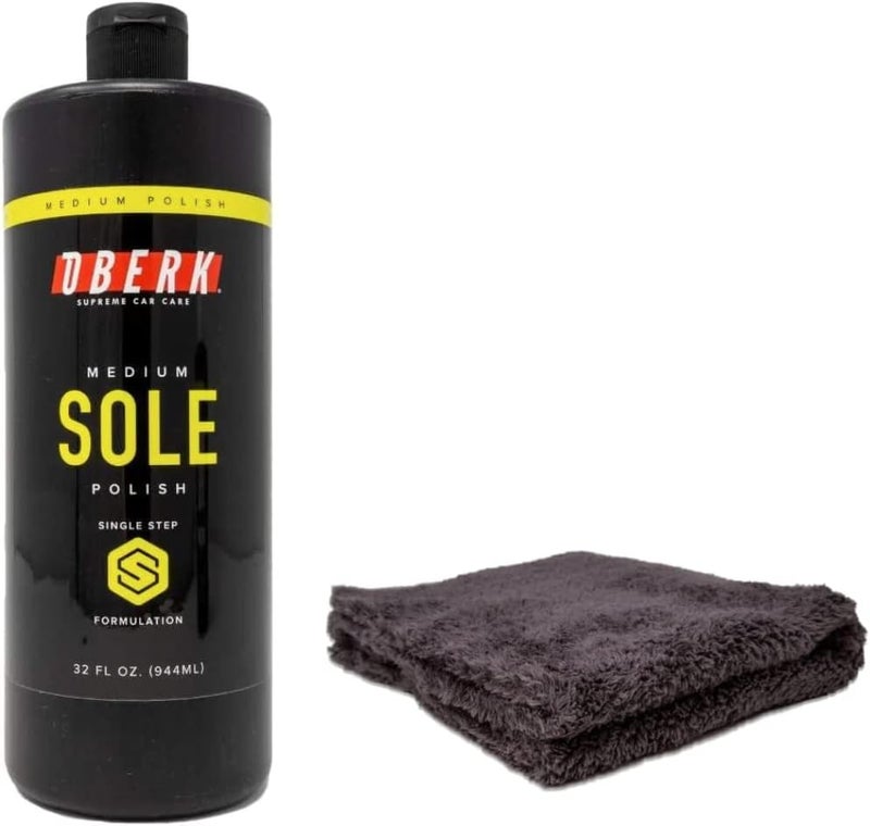 Oberk Sole - One Step - Medium Polish (8 oz.) & Free Microfiber Towel - Image 2